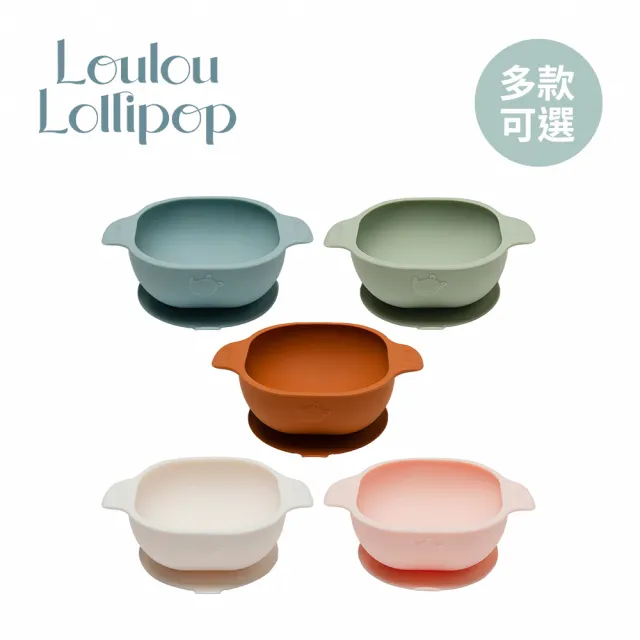 【Loulou lollipop】加拿大 可愛動物矽膠吸盤碗 多款可選(矽膠餐具/兒童餐具/學習餐具/)