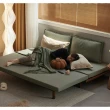 【橙家居·家具】胡桃色軟包沙發床三防科技布款 S1036(售完採預購 沙發床 木框沙發 沙發)