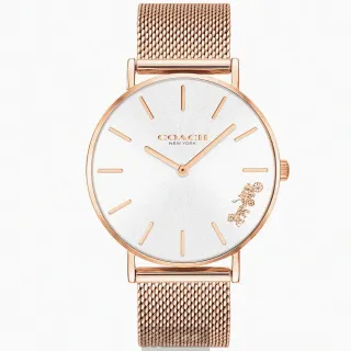 【COACH】COACH手錶型號CH00113(白色錶面玫瑰金錶殼玫瑰金色米蘭錶帶款)
