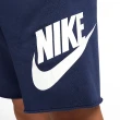 【NIKE 耐吉】ASMNK CLUB ALUMNI HBR FT SHORT 藍 不收邊 短褲 運動 抽繩 休閒褲(DX0503-410)