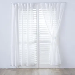 【特力屋】日本遮像遮熱蕾絲窗紗200x165cm現代簡約