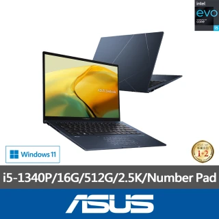 【ASUS 華碩】14吋i5輕薄筆電(ZenBook UX3402VA/i5-1340P/16G/512G SSD/W11/EVO/2.5K)