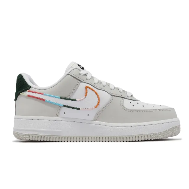 NIKE 耐吉】休閒鞋Wmns Air Force 1 07 SE 女鞋白灰花卉刺繡彩勾AF1