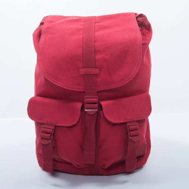 Herschel 高階 Dawson 大型 水洗 棉帆布 厚帆布 正紅色 磚紅 磁扣 女生 背包 後背包