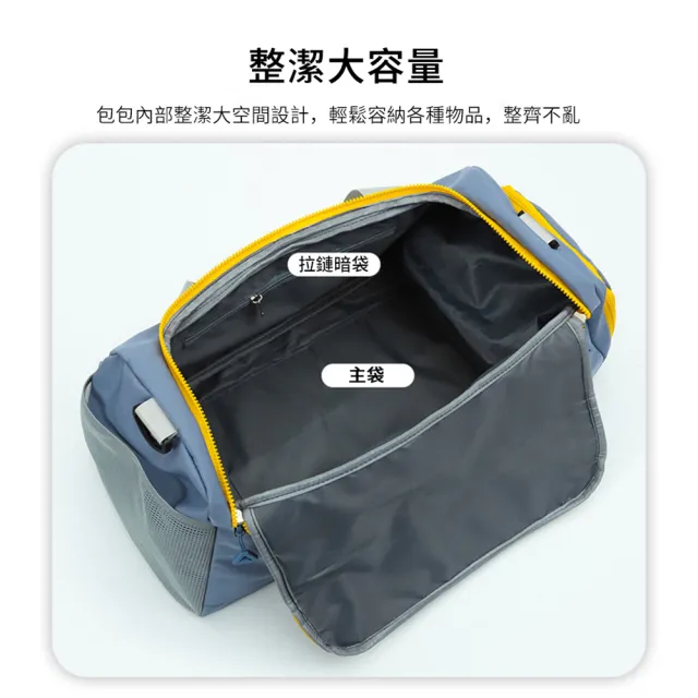 【MICHAO】大容量乾濕分離健身運動包 手提行李袋 旅行行李箱拉桿包 游泳收納包