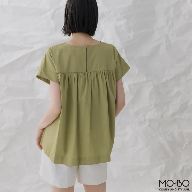 【MO-BO】簡約圓領質感棉上衣