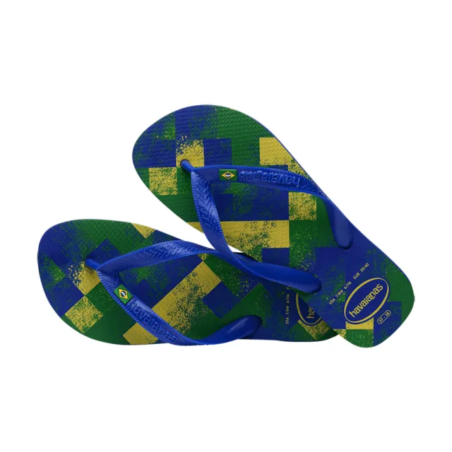 【havaianas 哈瓦仕】拖鞋 男鞋 女鞋 夾腳拖 國旗 方格 漸層 Brasil Fresh 藍 4145745-2711U(哈瓦士)