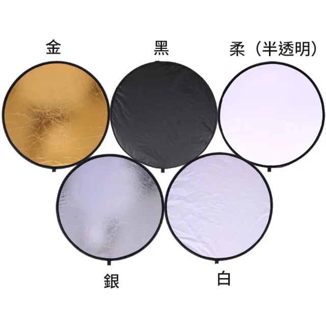 60CM 五合一反光板 DCG0001(可折疊反光板 攝影打光板 柔光板)