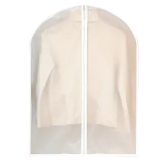 【布工藝生活】家用半透明拉鍊款防水防塵衣物收納防護罩100公分(衣物收納套)