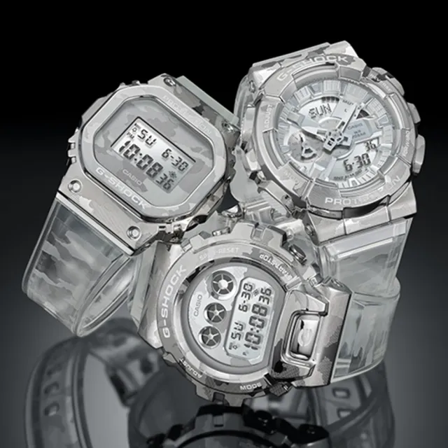 【CASIO 卡西歐】G-SHOCK 冰酷迷彩時尚電子錶 雙11 送禮(GM-6900SCM-1)