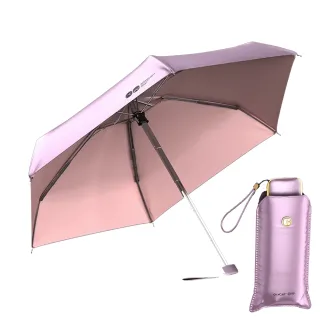 【樂邁家居】OLYCAT 超輕 迷你口袋傘 晴雨兩用傘(18cm好收納/鈦銀遮陽/有效降溫)