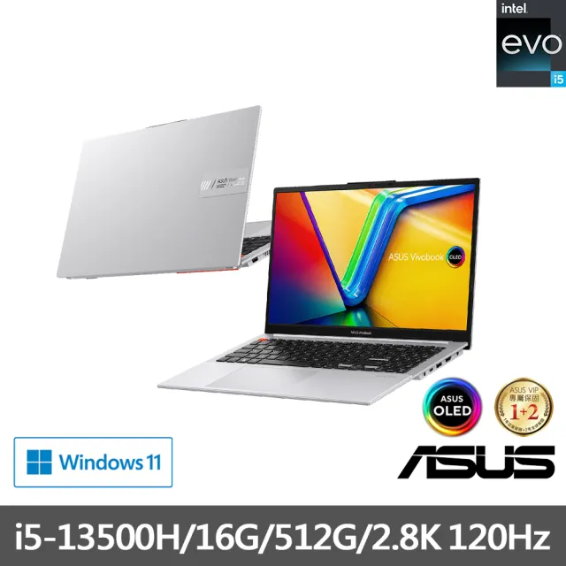 【ASUS】筆電包/滑鼠組★15.6吋i5輕薄16G筆電(VivoBook S S5504VA/i5-13500H/512G SSD/2.8K OLED/EVO)