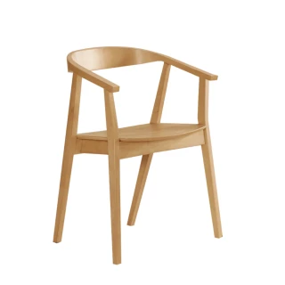 【文創集】狄克特北歐風實木餐椅二入組合(二張餐椅組合販售出貨)