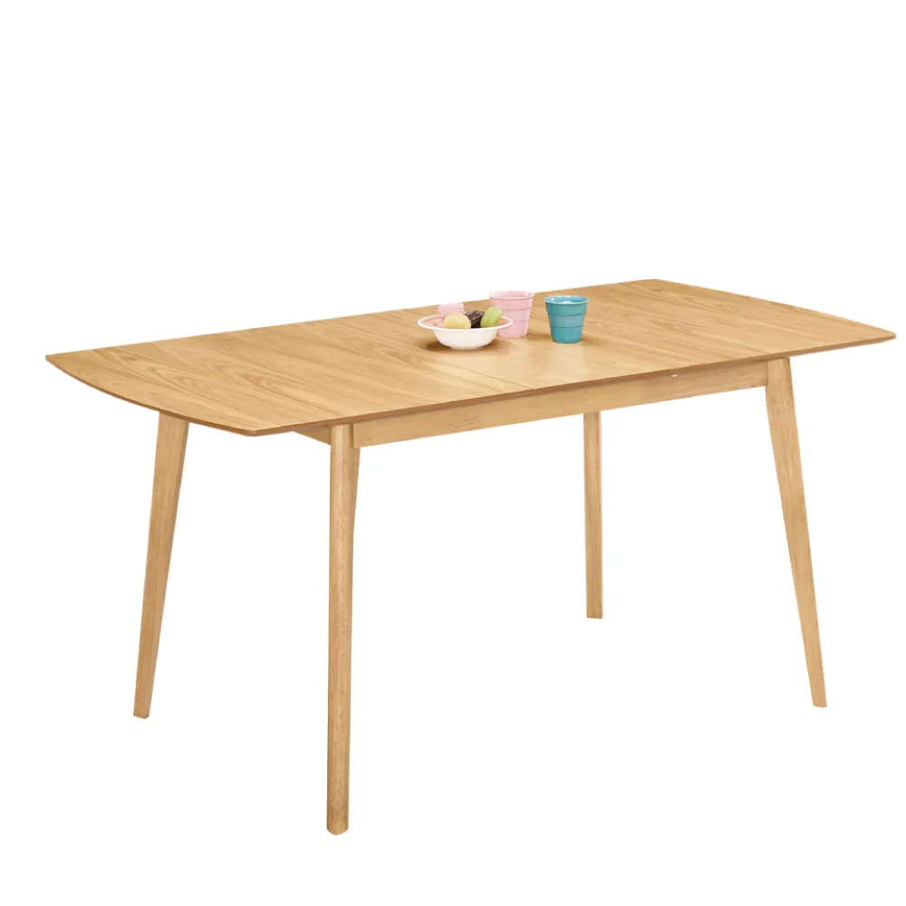 【文創集】傑森韋4尺可伸縮機能實木餐桌(120-150cm伸縮使用)
