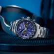 【CITIZEN 星辰】Chronograph系列 三眼計時光動能時尚腕錶/藍面43mm(CA4554-84L)