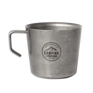 【Thous Winds】不鏽鋼水杯 復古銀 TW3036-P(隔熱杯 露營杯 戶外疊杯 登山 露營 逐露天下)