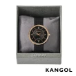 【KANGOL】英國袋鼠│柔光典雅晶鑽錶 / 手錶 / 腕錶 - KG72035-02Y(曜石黑)