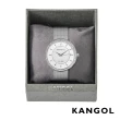 【KANGOL】英國袋鼠│柔光典雅晶鑽錶 / 手錶 / 腕錶 - KG72035-07X(閃耀銀)