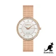 【KANGOL】英國袋鼠│柔光典雅晶鑽錶 / 手錶 / 腕錶 - KG72035-06Z(玫瑰金)