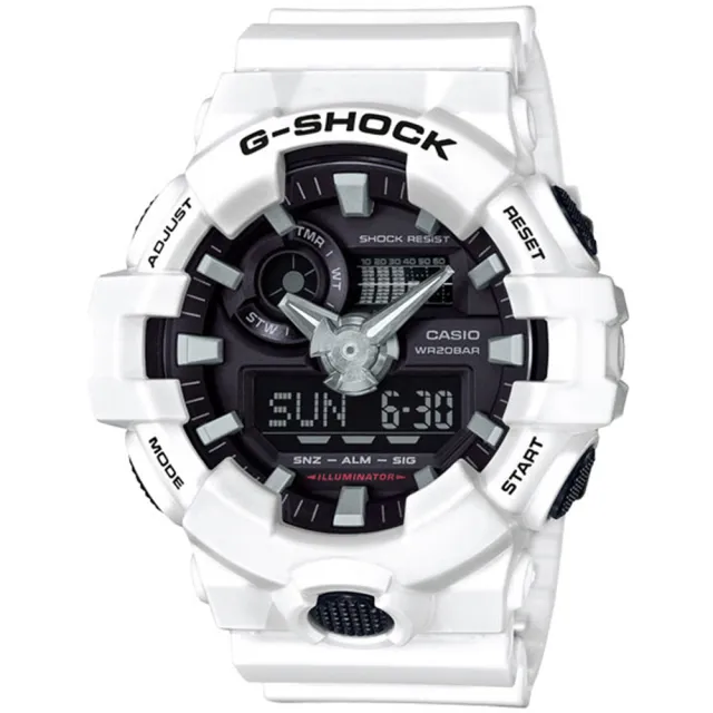 【CASIO 卡西歐】G-SHOCK 街頭潮流雙顯手錶 情人節 禮物(GA-700-7A)