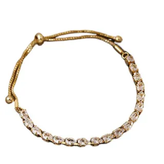 【Jpqueen】輕奢簡約鋯石小眾風格女士手鍊(3款可選)