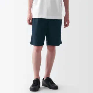 【MUJI 無印良品】男有機棉水洗平織布舒適短褲(共4色)