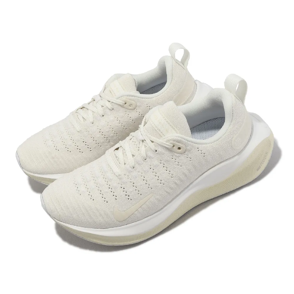 【NIKE 耐吉】慢跑鞋 Wmns ReactX Infinity Run 4 女鞋 男鞋 米白 針織鞋面 緩震 運動鞋(DR2670-005)