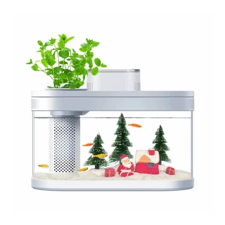 【小米】畫法幾何 兩棲生態懶人魚缸(魚缸搭配餵食器 Pro版)
