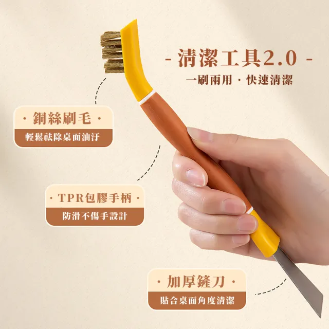【雙潔淨】雙頭多功能廚房清潔鏟刀(灶台 小清潔刷 隙縫 油煙鏟 冰箱除霜 除膠刀 去膠 油漆 五金用品)