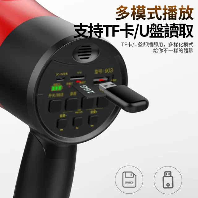 【Nil】手持喇叭揚聲器 TF卡/U盤播放器 商場擺地攤喊話器 錄音叫賣機 錄音器 擴音器 大聲公