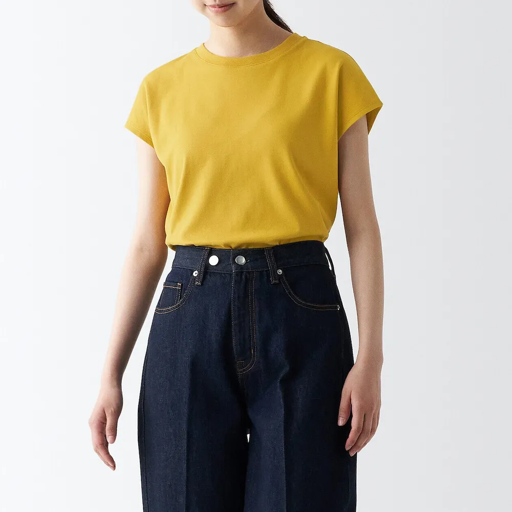 【MUJI 無印良品】女有機棉柔滑法式袖T恤(共6色)