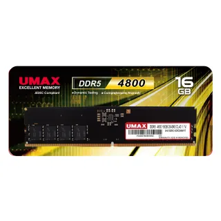 【UMAX】DDR5 4800 16GB 桌上型記憶體(2048X8)