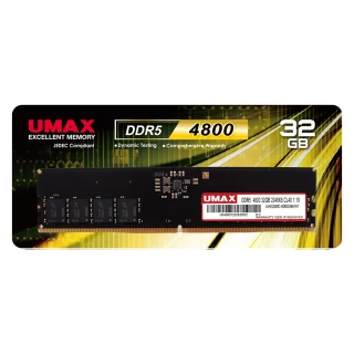 【UMAX】DDR5 4800 32GB 桌上型記憶體(2048X8)