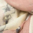 【愛爾蘭 Galway】美麗諾羊毛圍巾 粉紅小花(65x180cm)
