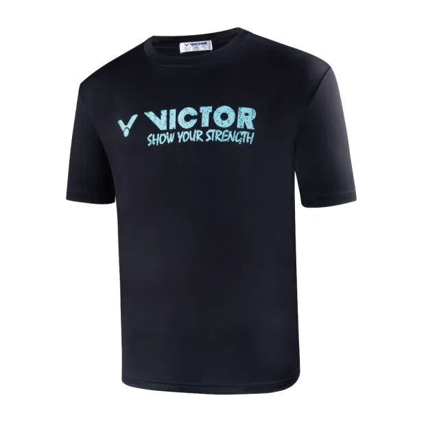 【VICTOR 勝利體育】VICTOR 印花 T-Shirt 中性(T-11102 A/B/C/D/F 白/寶藍/黑/橘紅/湖水藍)