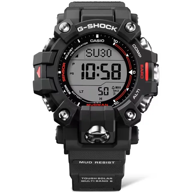 【CASIO 卡西歐】G-SHOCK  Master of G 系列 MUDMAN 防泥結構 太陽能電力 電子錶_GW-9500-1_52.7mm