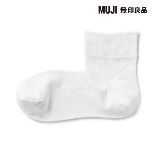 【MUJI 無印良品】女莫代爾混足口柔軟舒適輕薄直角短襪(共8色)