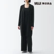【MUJI 無印良品】女棉混莫代爾寬版螺紋長版開襟衫(共4色)