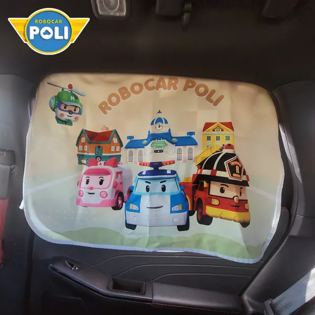 【NUNUKIDS】Robocar Poli 波力 救援小英雄 車用遮陽簾 後窗單入組(4款任選)
