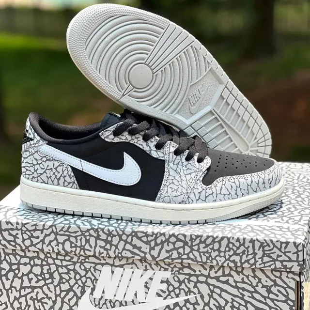 NIKE 耐吉】Air Jordan 1 Retro Low OG Black Cement 黑灰爆裂紋