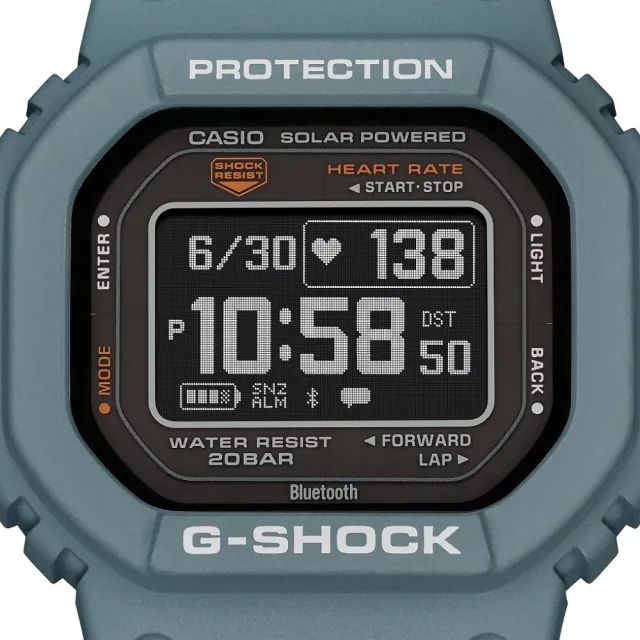 【CASIO 卡西歐】G-SHOCK G-SQUAD 強悍耐用 太陽能運動腕錶 禮物推薦 送禮首選(DW-H5600-2)