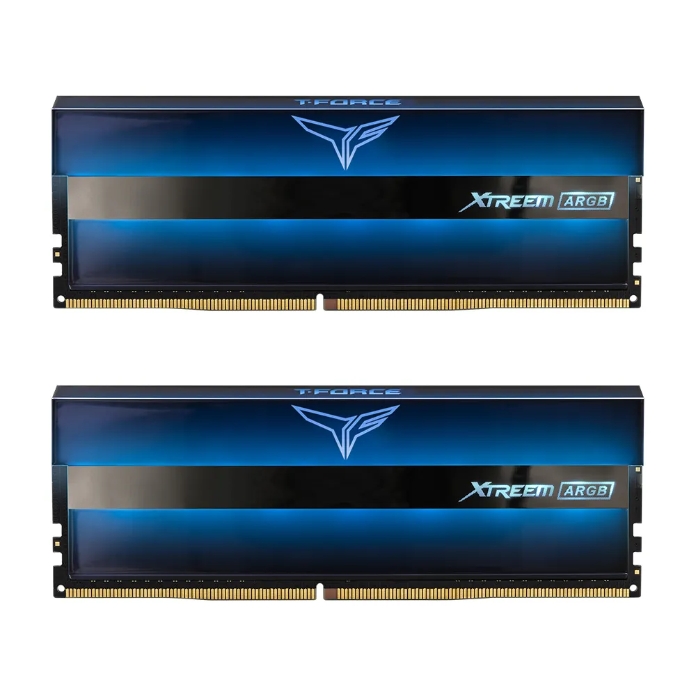 【Team 十銓】T-FORCE XTREEM ARGB DDR4-3200 64GBˍ32Gx2 CL16 桌上型超頻記憶體