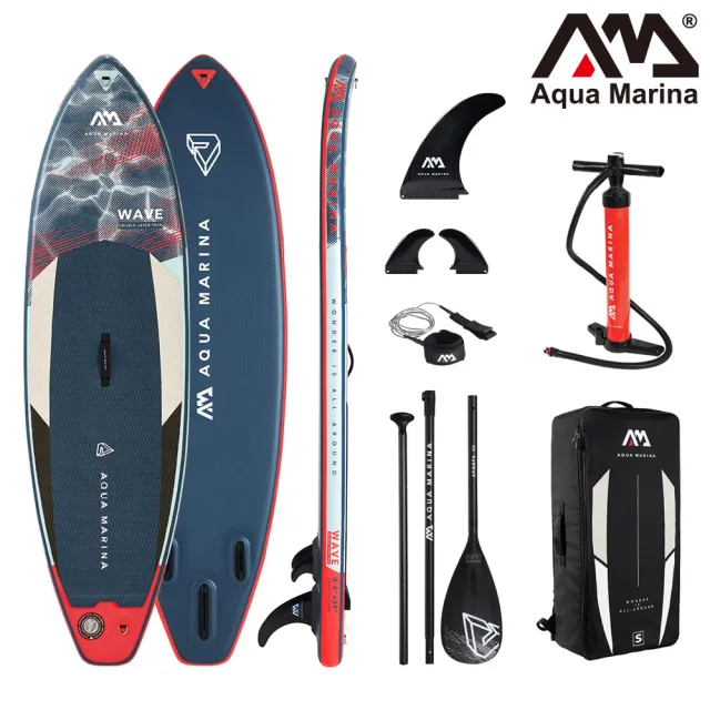 【Aqua marina】充氣立式划槳-衝浪型 WAVE BT-22WA(單氣室 SUP 立槳 站浪板 槳板 SURF)