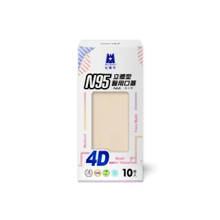 【藍鷹牌】N95 4D立體型醫療成人口罩 10片x2盒(14色可選)