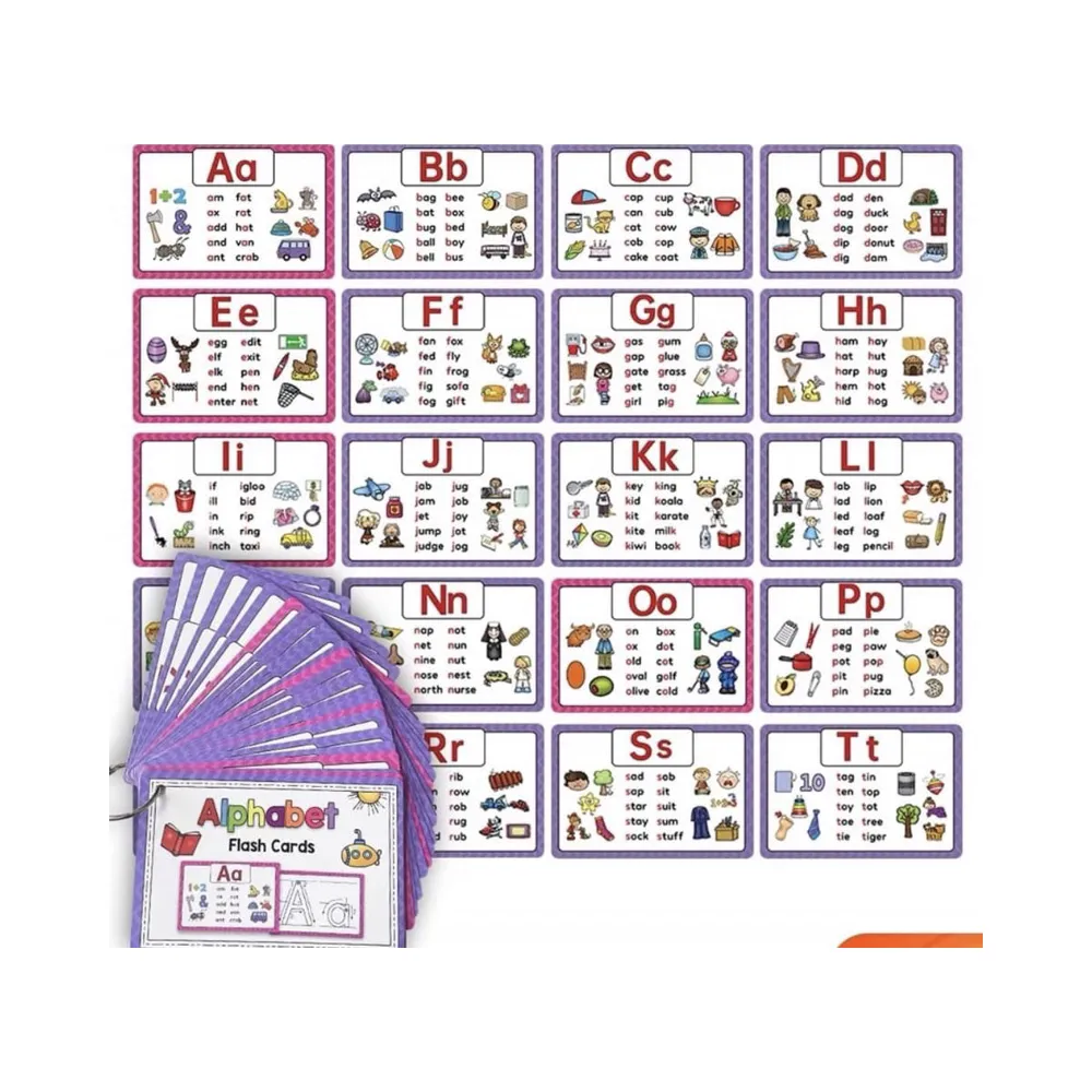 子玄】英文自然拼讀卡26張☆雙面卡(自然發音英文卡雙面字26張卡雙面英文練習卡) - momo購物網- 好評推薦-2026年1月