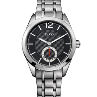 【BOSS】德式時尚獨立小秒針腕錶-黑/銀/40mm(H1512796)