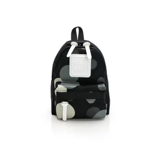 【CILOCALA】限量版亮彩尼龍防潑水MARBLES後背包-迷你(黑)