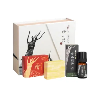 【檜山坊】御用檜皂禮盒(100%台灣檜木精油+檜木香皂)