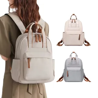 【SUNORO】日系休閒多功能女士後背包 簡約防潑水背包 手提旅行背包 書包