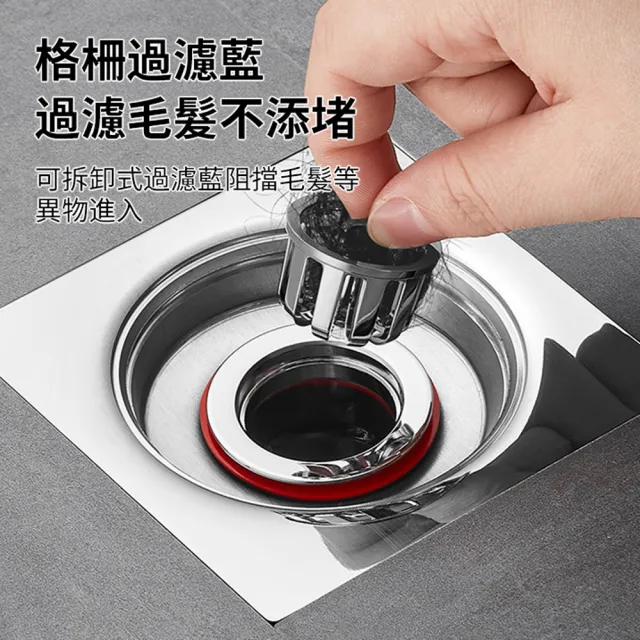 【ANTIAN】2入組 通用下水道防臭密封濾芯塞子 排水孔濾網 排水管地漏堵臭器